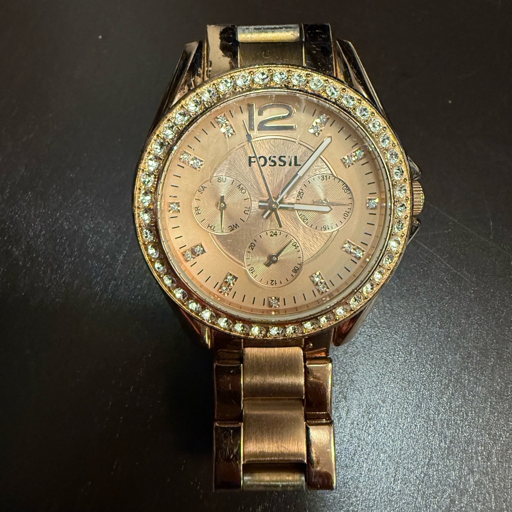 Fossil Women's Sparkling Rose Gold Watch